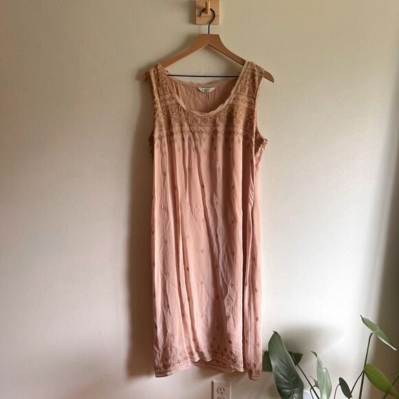 Sundance Embellished Sleeveless Midi Dress Size L - Picture 3 of 8